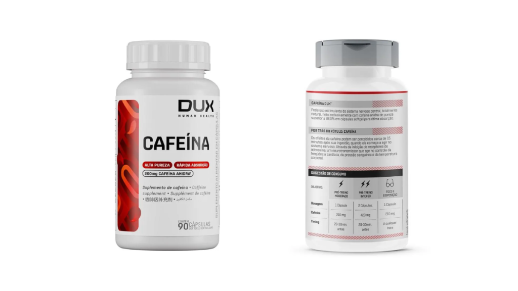 O que é a Cafeína 90caps Dux Nutrition 